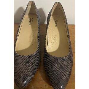 Trotters Kari Dark Grey‎ Chunky Block High Heels Size 9.5